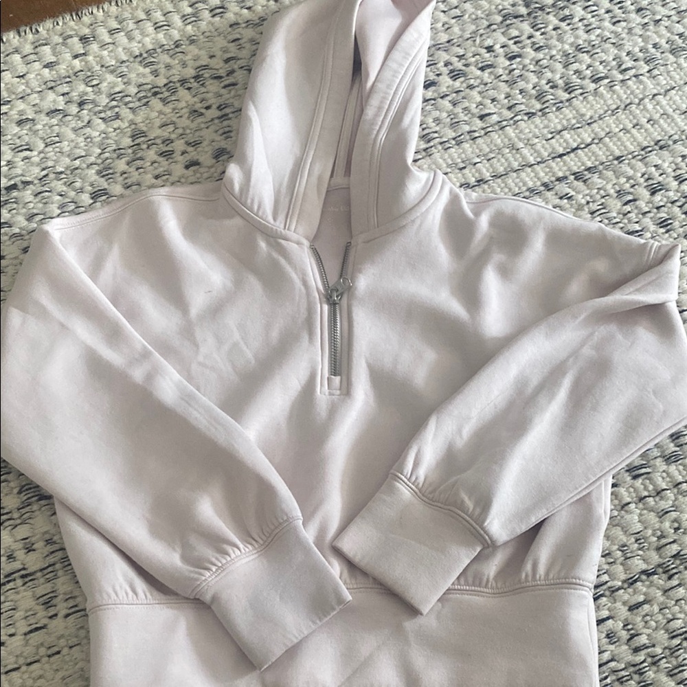 Abercrombie Kids Pink Half-Zip Hooded Sweater